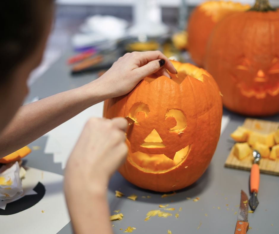 carving pumpkins